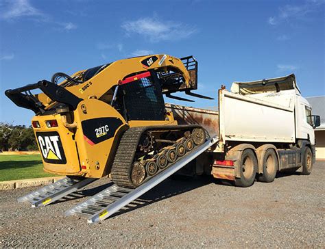 skid steer ramps for dump trailer|aluminum ramps for skid steer.